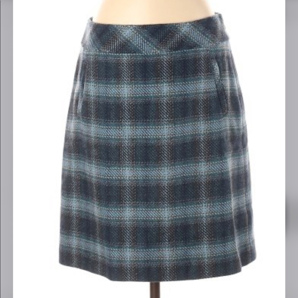 Talbot’s Wool Blend Plaid Skirt